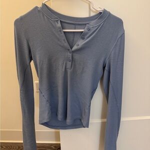 lululemon Hold Tight Long Sleeve Henley｜Blue Willow